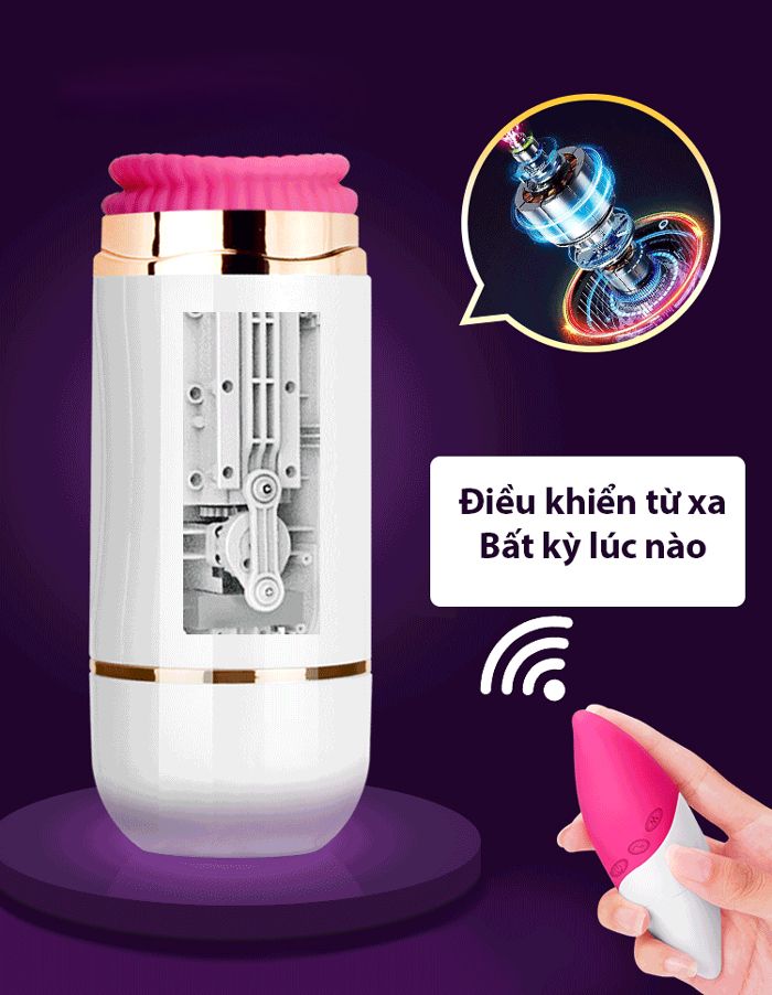 Điều khiển dương vật cao cấp rung thụt gắn tường DK từ xa DV10