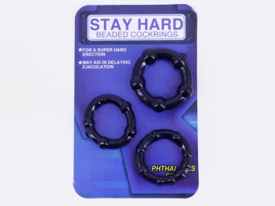 Bộ 3 vòng đeo Stay Hard đen